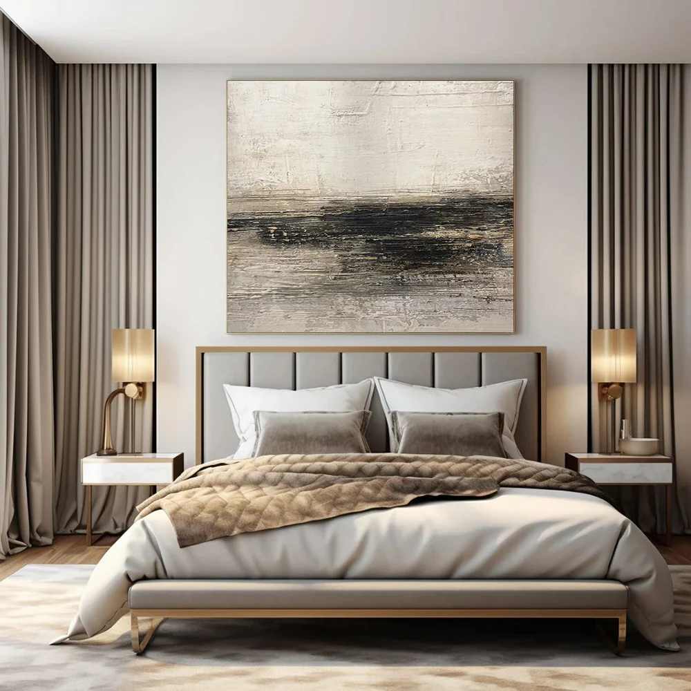 Oversized Days Office - extra large gold wall art for bedroom